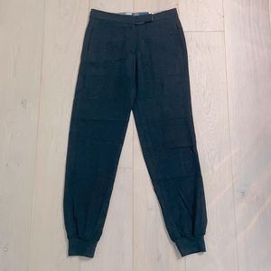 Shanghai Tang black silk jogger pant